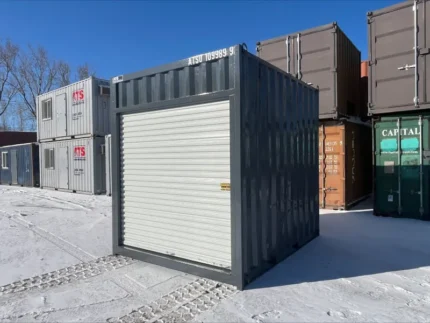 10′ High Cube Used Container with Roll-Up Door