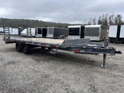 2024 Diamond C 8.5×20 20K Deckover Equipment Trailer w/ 72” Flip-Knee Ramps - C-Solutions LLC
