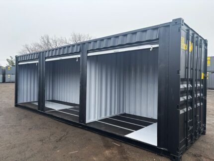 30ft Shipping Container Three Roll-Up Doors - C-Solutions LLC