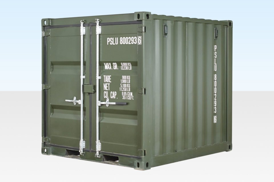 Buy 8ft One Trip Shipping Container Green (RAL 6007) Buy 8ft One Trip Shipping Container Green (RAL 6007)