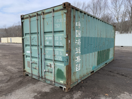 Premium As-Is Green Shipping Container – 20×8×8.5ft